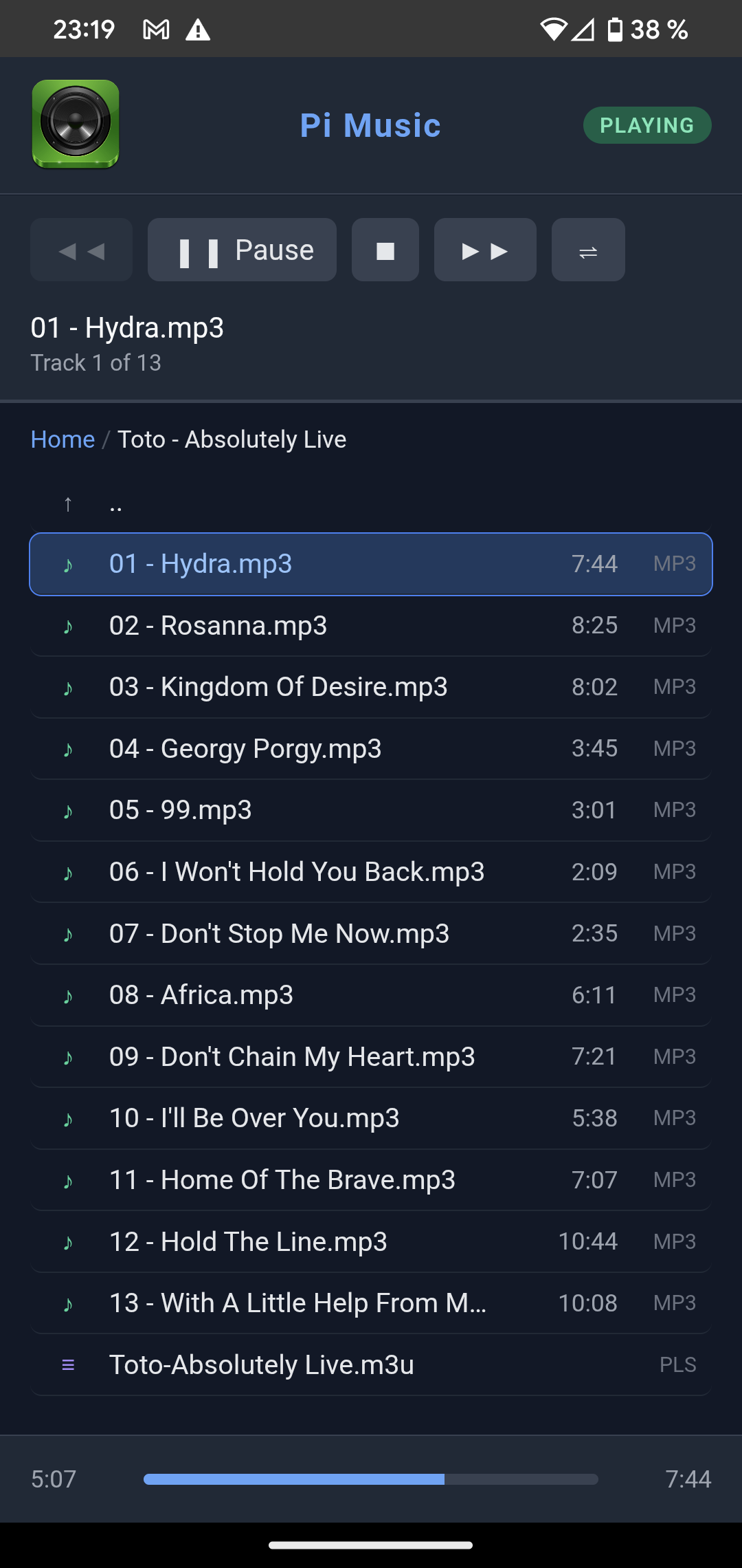 PiMusic screenshot